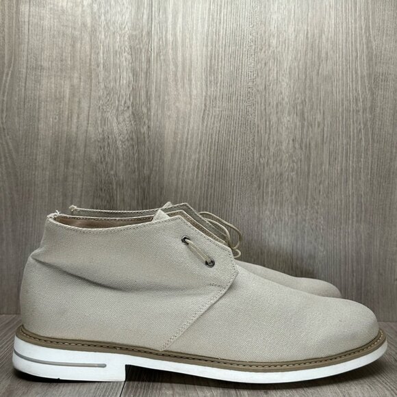 J.D. Fisk Other - J.D. Fisk Boots Mens Size 10 Henri Desert Lace-Up Ankle Canvas Beige